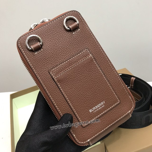 Burberry專門店新款粒紋皮革手機包保護套 巴寶莉手提袋 yxb1263